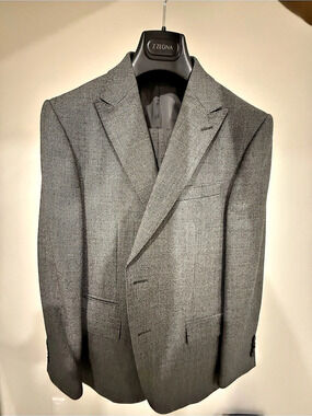 Z Zegna Tungsten Men's Wool Suit Gray Size 38S
